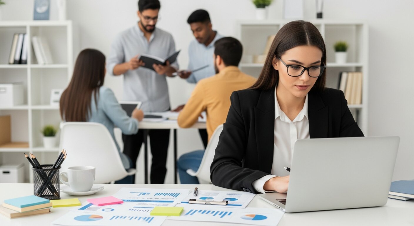 Marketing event coordinator planning and managing event tasks