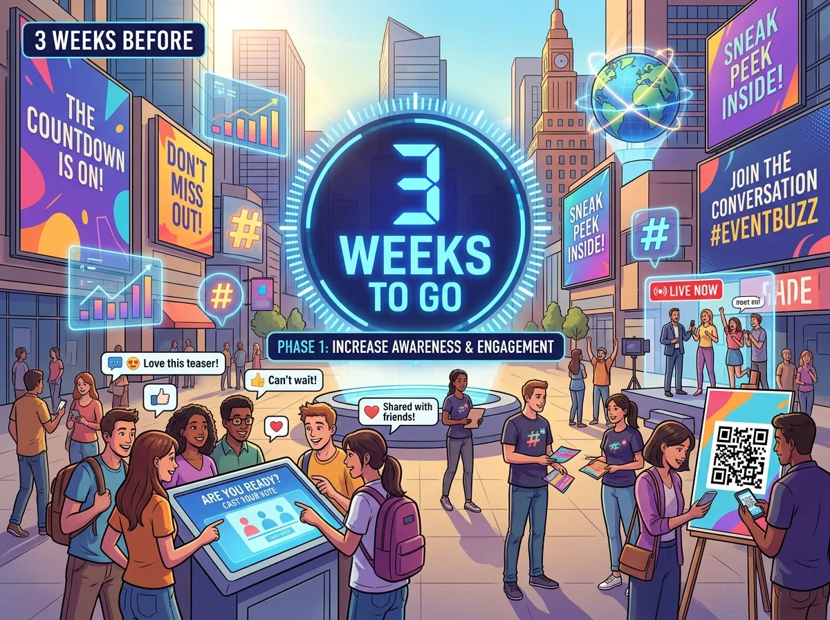 3 Weeks Before Increase Awareness and Engagement